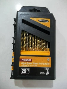 WARRIOR 61637 TITANIUM 29 PC HIGH SPEED STEEL DRILL BIT SET - Picture 1 of 3