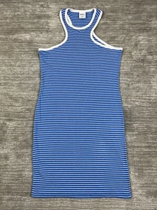 Sports Illustrated Dress Womens Large Blue White Striped Tank Knee Length - Picture 1 of 11