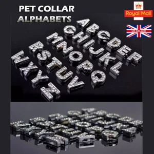 Alphabet Letters Name A-Z Rhinestone Personalised Charms Collars Bracelet Bling - Picture 1 of 6