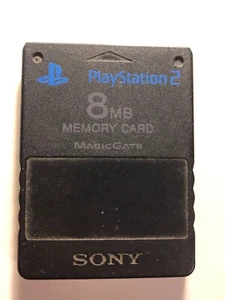 Playstation 2 PS2 8 MB Sony Memory Card Black MagicGate SCPH-10020 - Picture 1 of 3