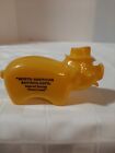 Vintage Missouri Savings Association Yellow Plastic Piggy Bank