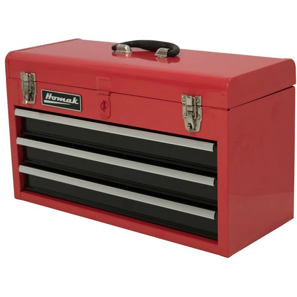 Homak RD01032101 20 in. 3-Drawer Toolbox - Red New - Image 1 of 1