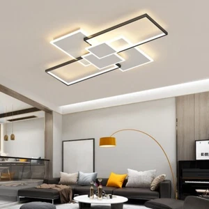 Plafoniera da Soffitto LED 186W Design Geometrico 3 Tonalità di Luce Dimmer IP20 - Foto 1 di 7