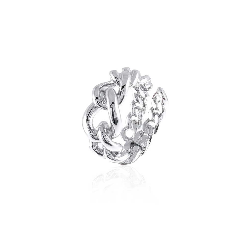 UNOAERRE ANELLO da donna catena grumetta in bronzo placcato argento   (0961) - Immagine 1 di 4