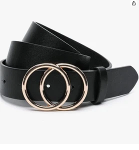 Women Faux Leather Belt for Jeans Dress Waist Belts with Gold Ring Buckle - Picture 1 of 1