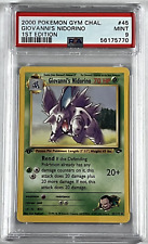 2000 POKEMON GYM CHALLENGE GIOVANNI'S NIDORINO #45 1ST EDITION PSA 9 MINT