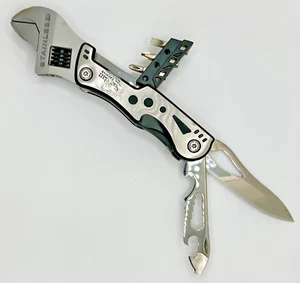 Herramienta Llave Multifunción 10 en 1 con Cuchillo, Destornilladores y Luz LED, NUEVO - Imagen 1 de 6