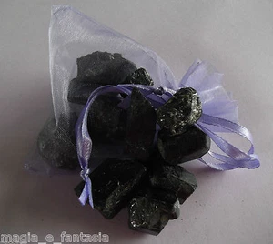 Tormalina Nera Sacchetto organza 100Gr NO ELETTROSMOG reiki aura cristalloterapi - Picture 1 of 1