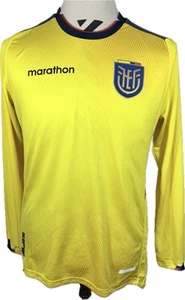 Ecuador Soccer Jersey Men's sz M 2022 - 2023 Long Sleeve Yellow Home Shirt - Picture 1 of 12