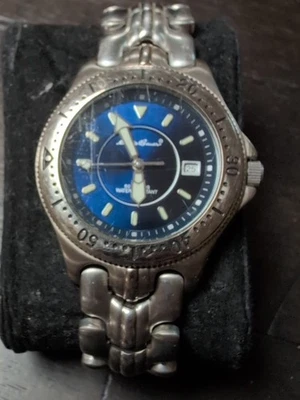 Reloj de Cuarzo Eddie Bauer 3753 Hombre 50m Plateado Bisel Giratorio Fecha con Batería Nueva Foto 1 de 4