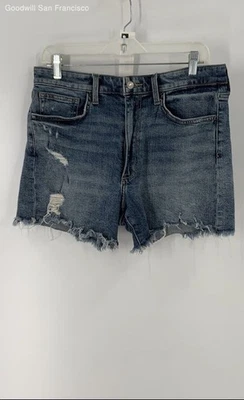 Joe's Jeans Blue Cotton Flat Front Pockets Denim Cut-Off Womens Shorts Size 30 - Image 1 of 4