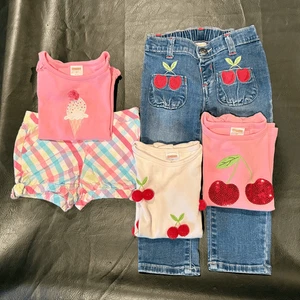 Gymboree 5-pc Set 2T Girls Very Cherry & Ice Cream Clothes Kids - Picture 1 of 1