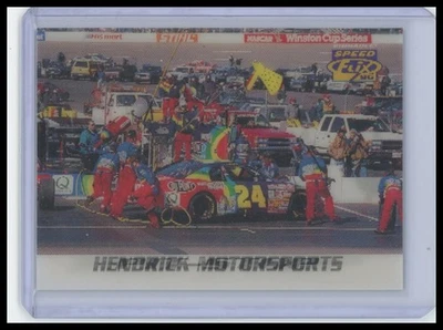 1996 Pinnacle Speedflix #44 Jeff Gordon's Car in pits - Image 1 of 2