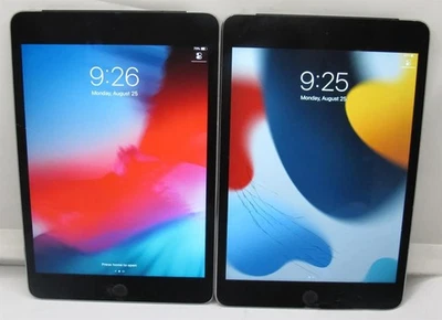 Lot 2 Apple iPad Mini 4th Gen A1538 128GB 7.9" Wi-Fi - Cracked screen - Image 1 of 4