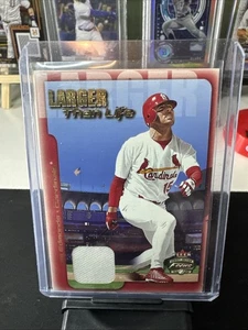 JIM EDMONDS 2002 FLEER JERSEY FOCUS LARGER THAN LIFE PATCH Q5597 - Picture 1 of 2