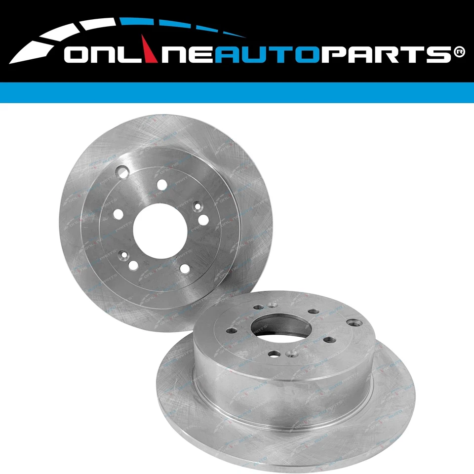 2 x Rear Disc Brake Rotors for Hyundai Santa Fe CM 4cyl 2.2L D4EB 2006~2009 - Image 1 of 1