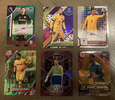 Lot Of 6 Soccer Goalie Numbered/Autos/Patches Emi Trapp Pickford Oblak Meslier  - Image 1 of 4