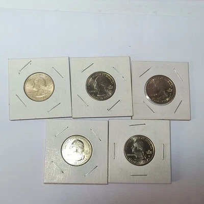 Complete Set of 5 2019-W Quarters. Circulated - Image 1 of 3