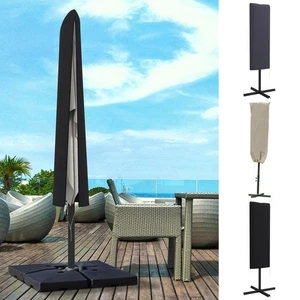 Garden Parasol Cover for 2-4m Outdoor Umbrella UV Protector with Rod, Zipper - Picture 1 of 34
