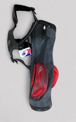 NWT USKG U.S. Kids UL39 3-Way Carry Golf Bag 20" Tall Gray & Red - Image 1 of 4