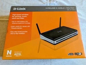 MODEM ROUTER WI-FI ADSL D-Link DSL-2740B WIRELESS N ADSL2+ WIFI - SWITCH - DLINK - Zdjęcie 1 z 8