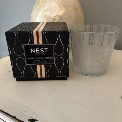 Empty Nest Vanilla Orchid & Almond Candle Jar w/ Box 21.1 OZ (Empty & Cleaned) - Image 1 of 4