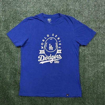 LA Dodgers World Series Graphic T Shirt Men's Size M Blue MLB Baseball Outdoors - Image 1 of 4