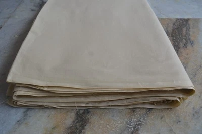 Bagru Cream Plain Fabric 100% Cotton 2 Yard Fabric NO TARRIF CHARGES 100%✅ ZK_69 - Image 1 of 4