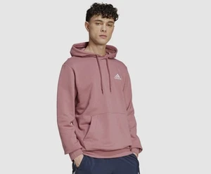 Adidas Essentials Men’s Feel Cozy Hoodie Sweatshirt Big & Tall Size 4XL Pink New - Picture 1 of 5
