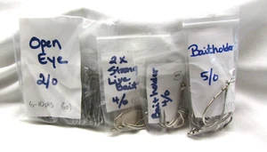Baithalter Haken offen & geschlossen Öse 2/0, 4/0, 5/0 Nickel 92 Stück Eagle Claw H150 - Bild 1 von 7