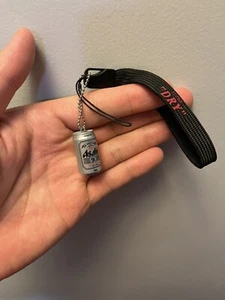 Asahi Super Dry Mini Figure Keychain Phone Strap Japan - Picture 1 of 1