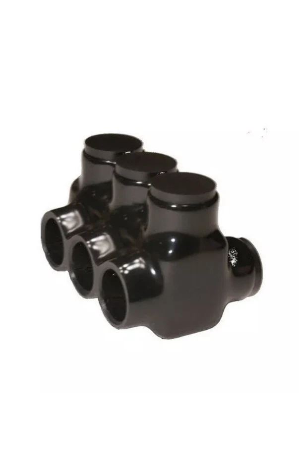 4 PACK: Morris 97643 Multi-Cable Connector, Insulated Dual Entry, Black 3 Port - Image 1 of 1