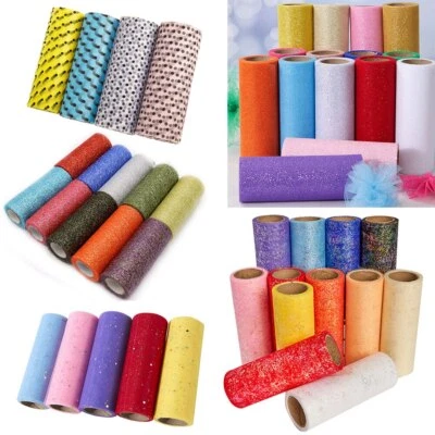 6in x 10 Yards Tulle Fabric Roll DIY Tutu Wedding Gifts Crafts Bridal Bows Decor - Image 1 of 4