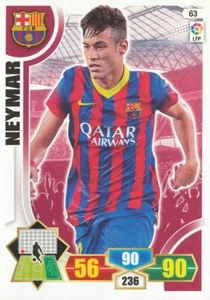 063 NEYMAR Jr # BRAZIL FC BARCELONA CARD ADRENALYN LIGA 2014 PANINI #2 - Imagen 1 de 1
