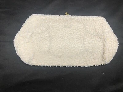 Vintage Walborg Belgium Ladies Beaded Clutch White Bag - Image 1 of 4