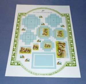 Print Sheet Dollhouse Miniature DIY Easter Bunny Rabbit Basket Eggs Boxes 8.5x11 - Picture 1 of 1