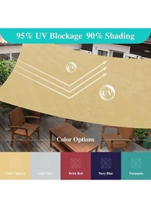 New Sun Shade Sail Canopy 8'x10' Green Cover Patio Outdoor Rectangle - Picture 1 of 5