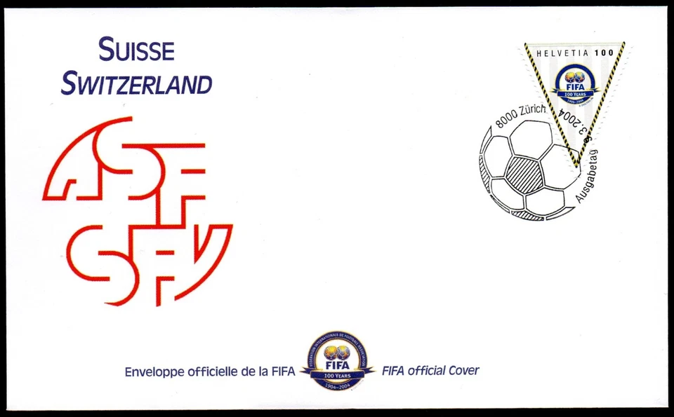 SWITZERLAND 2004 - FDC - FIFA 100 Years - Football - Soccer - Calcio - Fútbol - Image 1 of 1