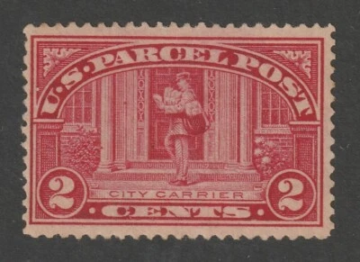 Scott # Q2, Unused, LH, F, 2¢ Parcel Post 1913, City Mail Carrier - Image 1 of 2