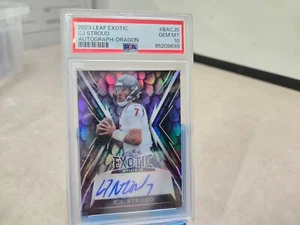 2023 Leaf Excotic Auto 2/2 Dragon CJ Stroud PSA 10 SCRATCHES ON SLAB - Picture 1 of 3