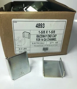 (QTY 25) 1-5/8" Raceway End Cap Unistrut B-Line for 14Guage Channel #4893 P1180 - Picture 1 of 4