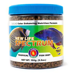 Neu Life Spectrum TROPISCHE FISCHE große Pellets 150g farbverbesserndes Fischfutter - Bild 1 von 1
