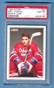 1990 Score Bonus Card Eric Lindros Flyers #B2 Rookie PSA 10 #26225395 HOF 2016 - Picture 1 of 2