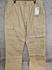 Insect Shield Pants Men's 40x30 Beige Work Outdoors Cargo Pockets Easy Care NEW - Picture 1 of 16