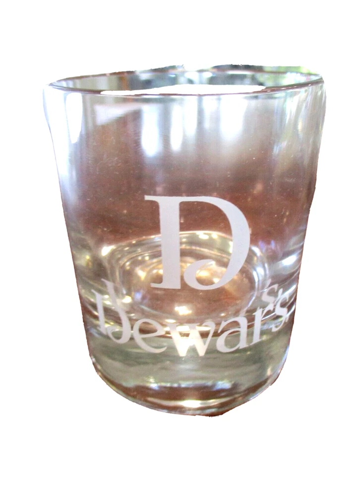DEWARS HIGHBALL ADVERTISING PROMO WHISKEY GLASS ETCHED 6 OZ ROCKS SCOTCH WHISKY - Image 1 of 4