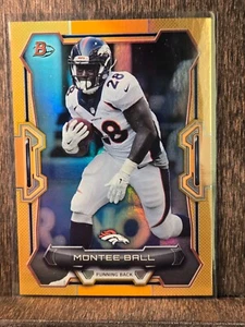2015 Bowman Orange Rainbow Foil /50 Montee Ball #36 Denver Broncos SP - Picture 1 of 3
