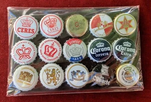 Spain. Lot of 15 Beer Bottle Top Crown Caps Used Lager. NP2 - Picture 1 of 2