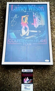 LAINEY WILSON SIGNED + FRAMED 11X17 Tour Poster JSA COA - Picture 1 of 4