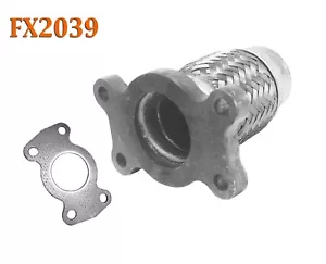 FX2039 Semi Direct Fit Exhaust Flange Repair Flex Pipe Replacement Kit w/ Gasket - Foto 1 di 2