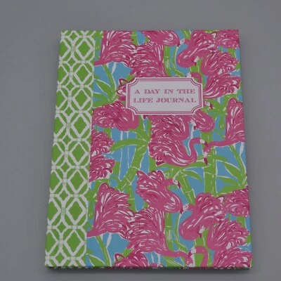 A Day In The Life Journal Diary Pink Green Flamingos 8x6 Hardback Lilly Pulitzer - Image 1 of 4